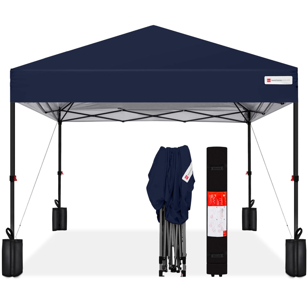 Best Choice Products - Tienda de campaña desplegable de 12 x 12 pies con 1 botón, funda, 4 bolsas de peso, color óxido