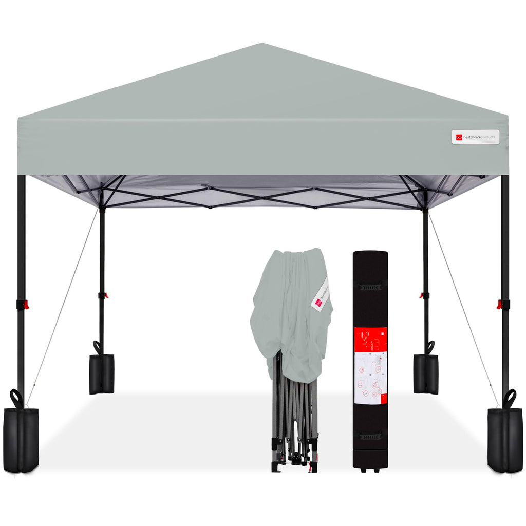 Best Choice Products - Tienda de campaña desplegable de 12 x 12 pies con 1 botón, funda, 4 bolsas de peso, color óxido