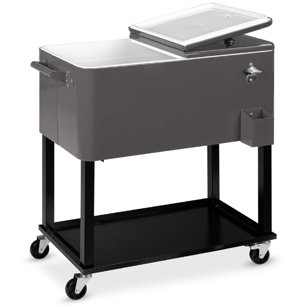 Best Choice Products - Carro de acero para exteriores de 80 cuartos