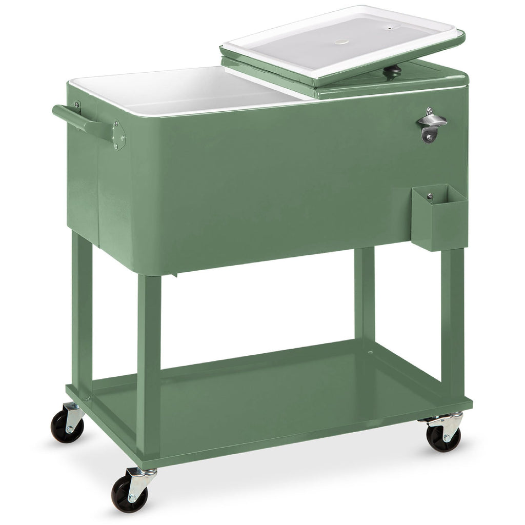 Best Choice Products - Carro de acero para exteriores de 80 cuartos