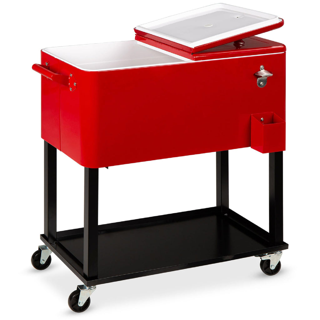 Best Choice Products - Carro de acero para exteriores de 80 cuartos