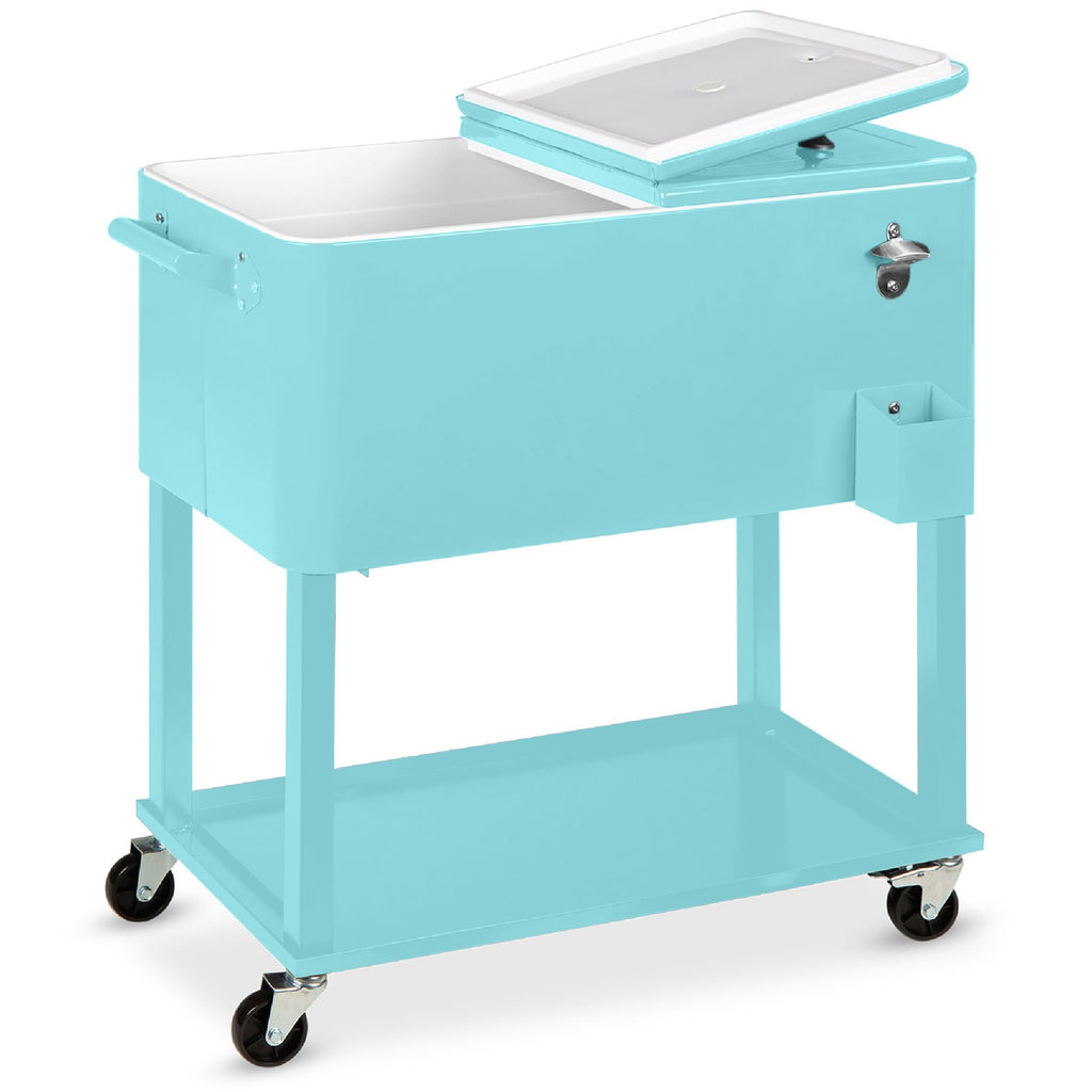 Best Choice Products - Carro de acero para exteriores de 80 cuartos