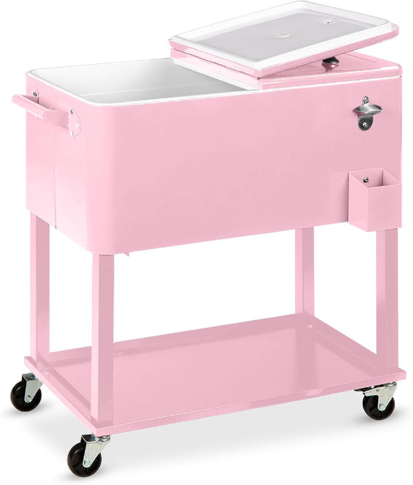 Best Choice Products - Carro de acero para exteriores de 80 cuartos