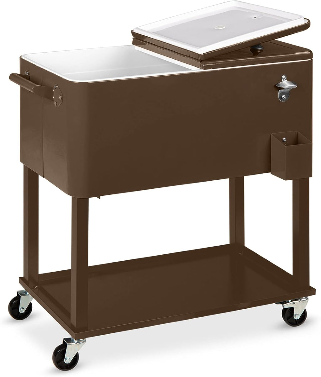 Best Choice Products - Carro de acero para exteriores de 80 cuartos
