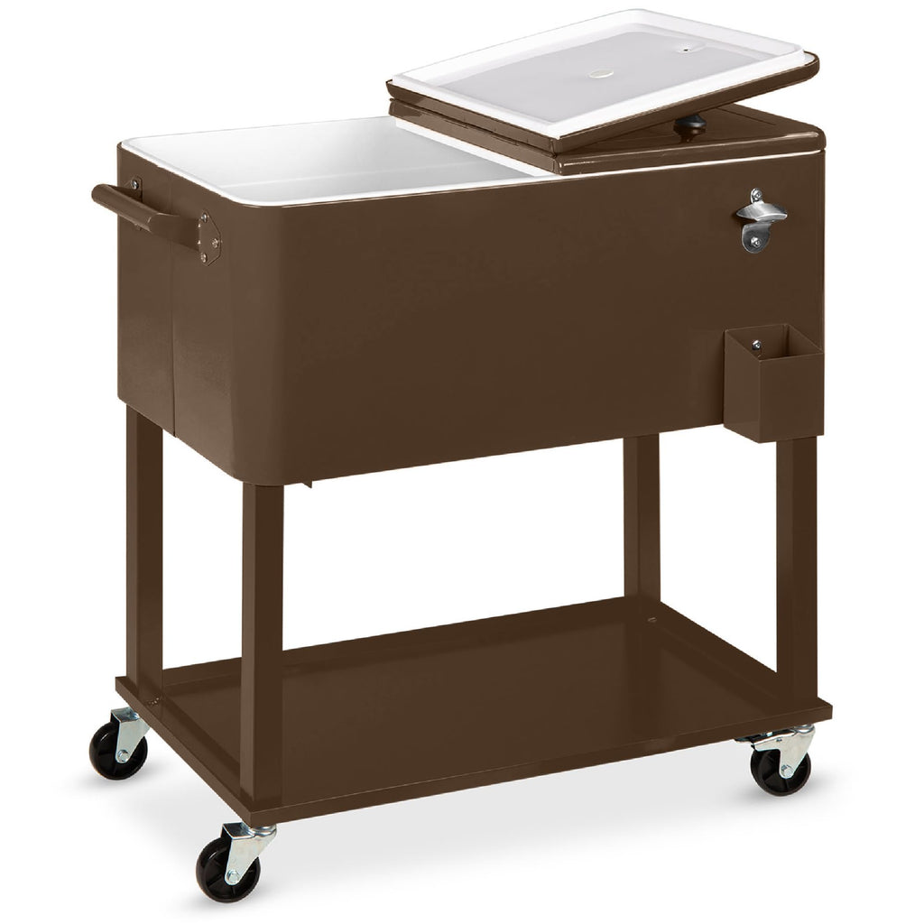 Best Choice Products - Carro de acero para exteriores de 80 cuartos
