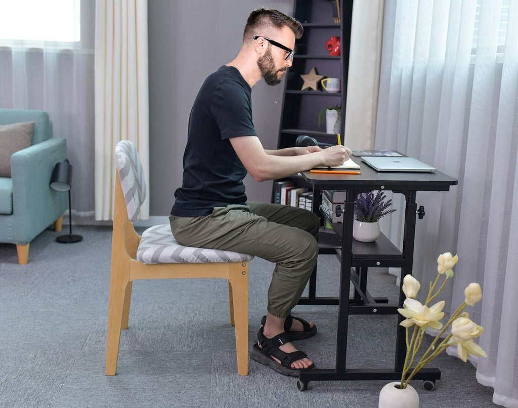 computadora móvil de pie, computadora ajustable para computadora portátil con ruedas para oficina en casa, estación de trabajo para computadora, mesa alta portátil para estar de pie o sentado,