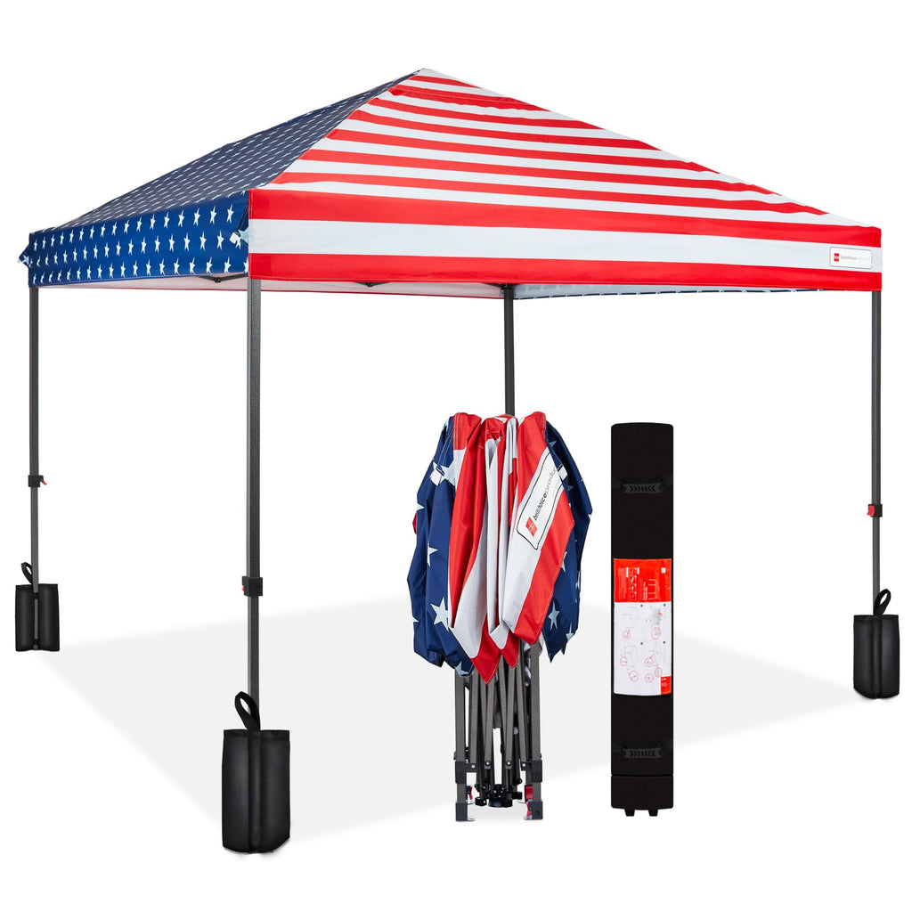 Best Choice Products - Tienda de campaña desplegable de 8 x 8 pies para 1 persona, refugio portátil instantáneo con empuje de 1 botón, estuche, 4 bolsas de peso, color plateado