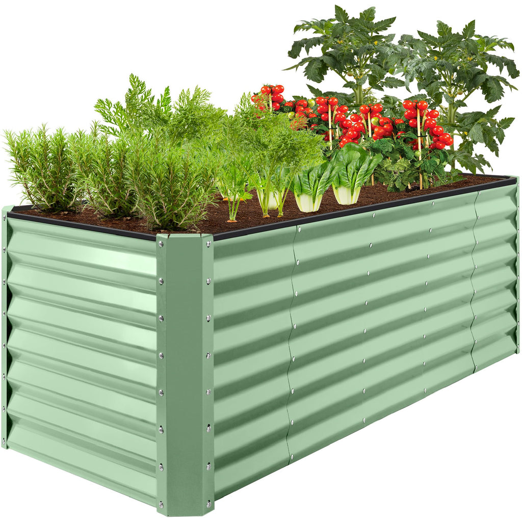Best Choice Products - Cama de jardín elevada de metal para exteriores, de 4 x 2 pies, caja de macetas de raíces profundas para verduras, flores, hierbas con capacidad de 119 galones, color burdeos