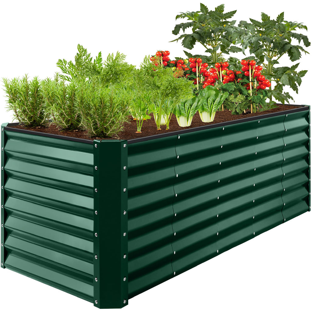 Best Choice Products - Cama de jardín elevada de metal para exteriores, de 4 x 2 pies, caja de macetas de raíces profundas para verduras, flores, hierbas con capacidad de 119 galones, color burdeos