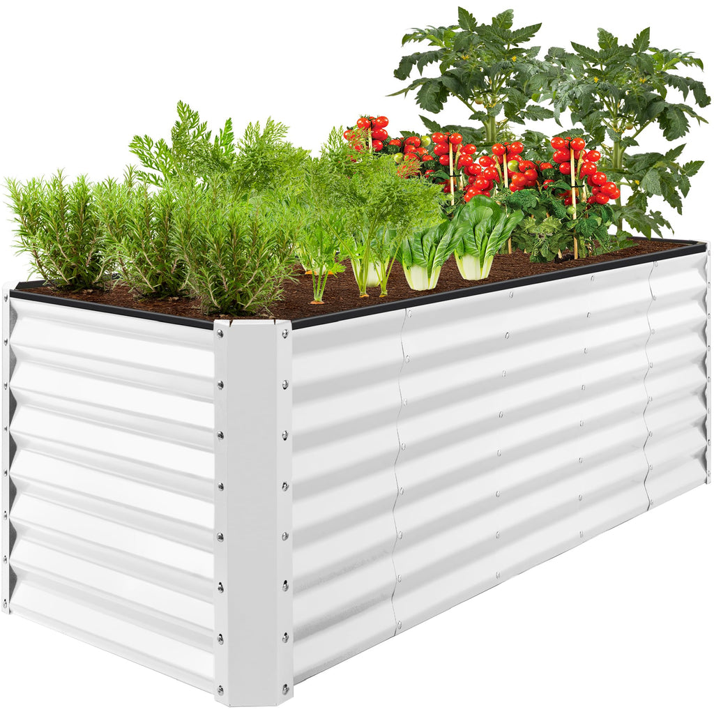 Best Choice Products - Cama de jardín elevada de metal para exteriores, de 4 x 2 pies, caja de macetas de raíces profundas para verduras, flores, hierbas con capacidad de 119 galones, color burdeos