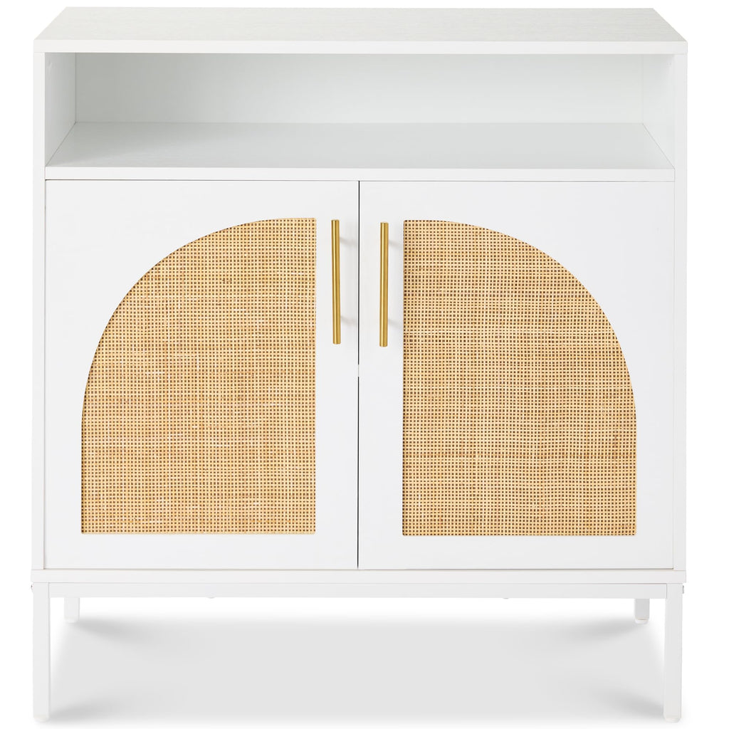 Best Choice Products - clóset buffet de ratán, mesa de entrada, clóset de almacenamiento decorativo, mesa de consola para pasillo, sala de estar, comedor, natural