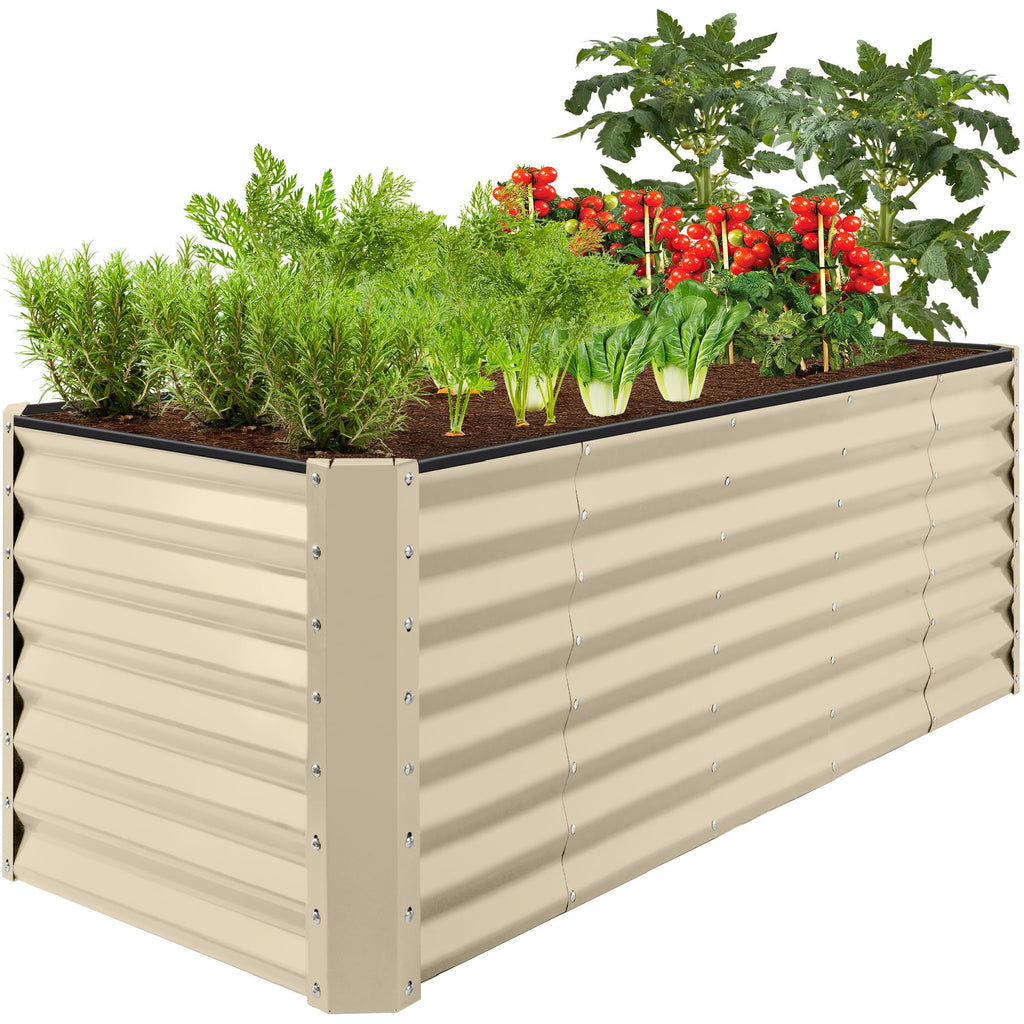Best Choice Products - Cama de jardín elevada de metal para exteriores, de 4 x 2 pies, caja de macetas de raíces profundas para verduras, flores, hierbas con capacidad de 119 galones, color burdeos