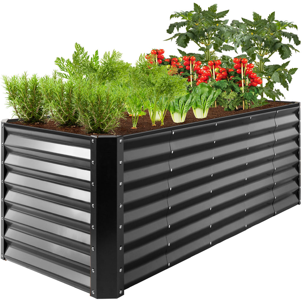 Best Choice Products - Cama de jardín elevada de metal para exteriores, de 4 x 2 pies, caja de macetas de raíces profundas para verduras, flores, hierbas con capacidad de 119 galones, color burdeos
