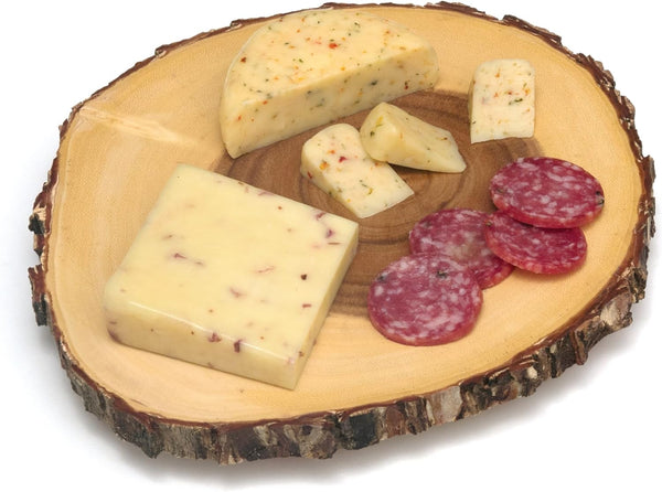 Lipper International Servidor de pie para queso, hecho de corteza de acacia, Acacia Tree Bark, 10"-12" diameter, 1