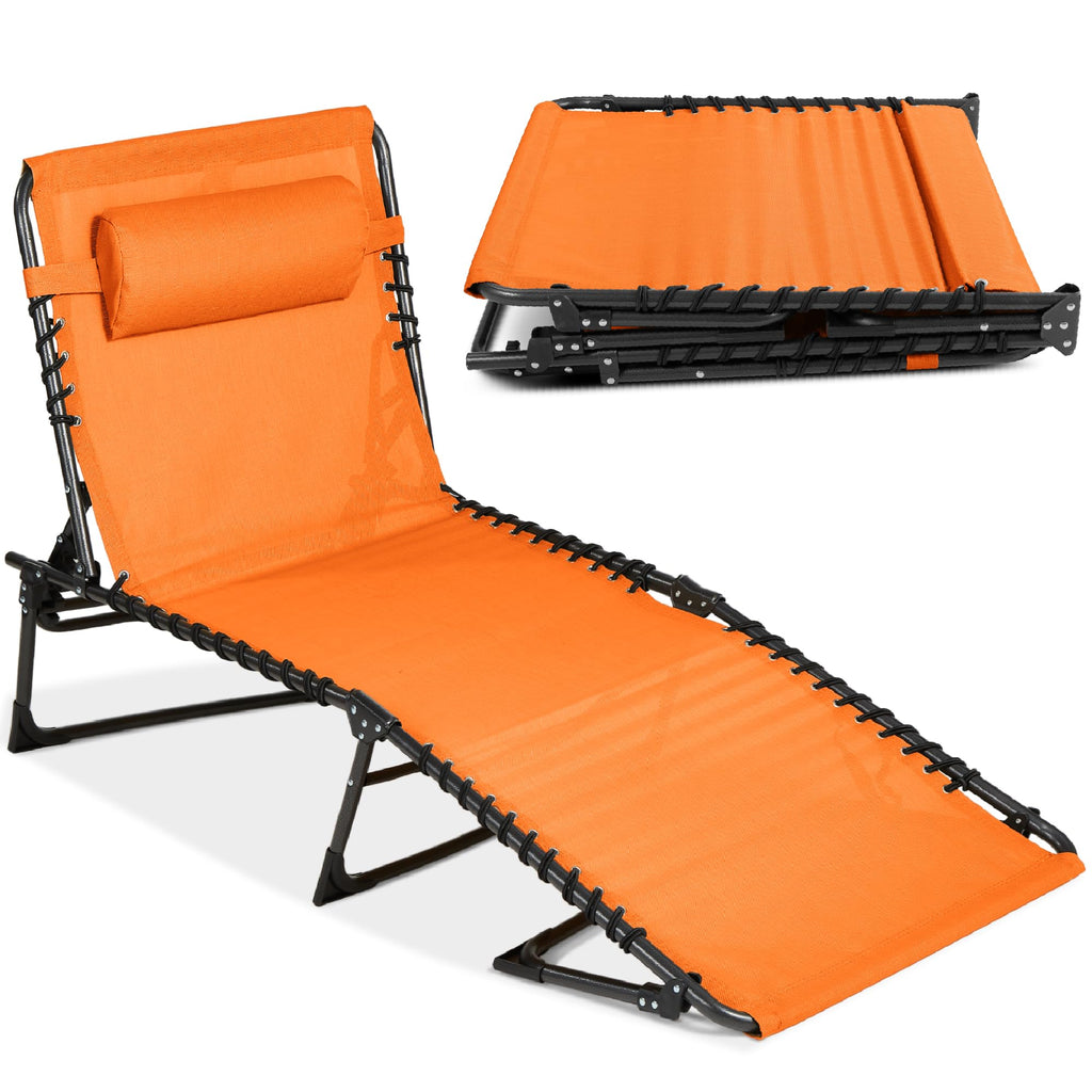 Best Choice Products - Sillón reclinable plegable portátil para césped, con 8 posiciones, asas, capacidad de 300 libras, color morado