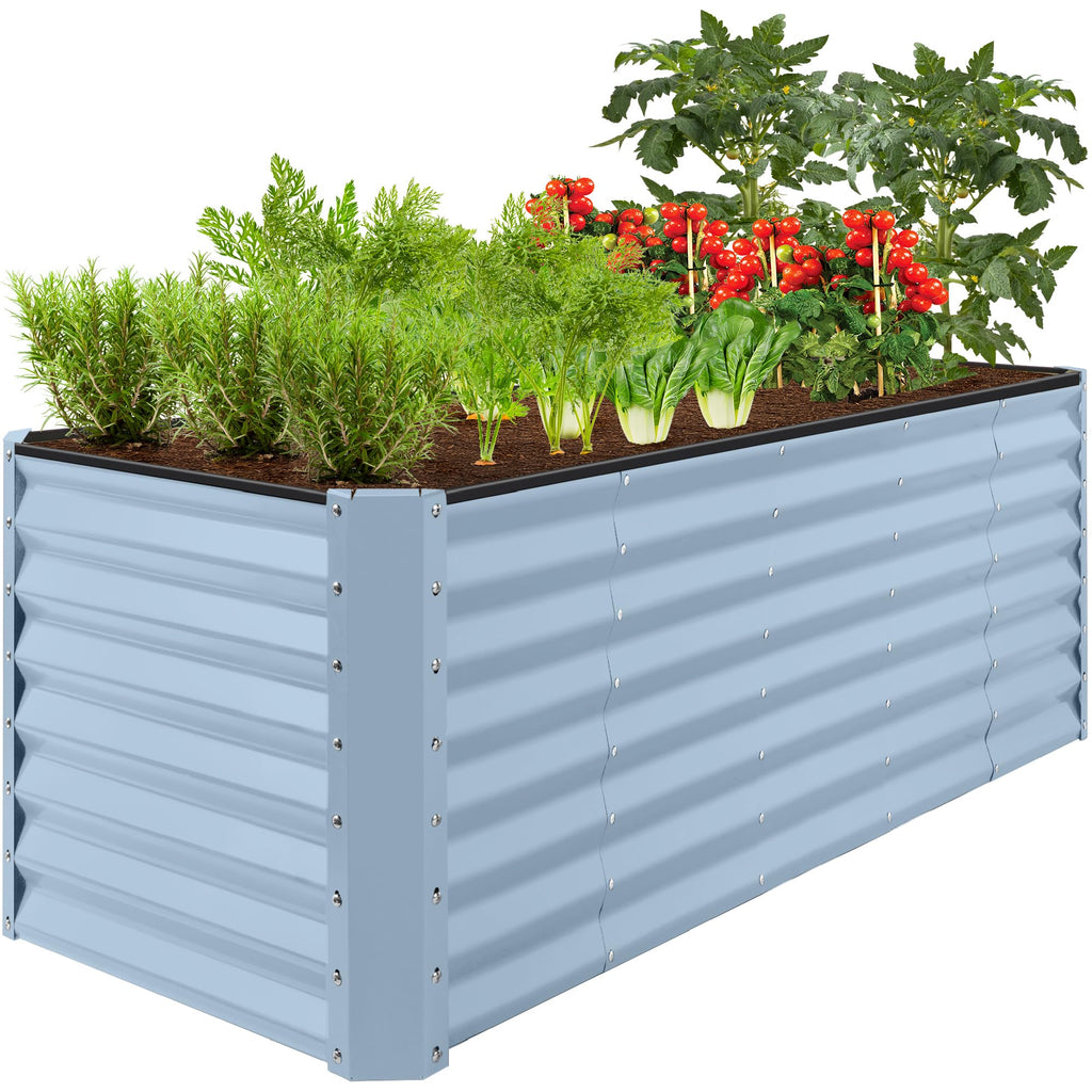 Best Choice Products - Cama de jardín elevada de metal para exteriores, de 4 x 2 pies, caja de macetas de raíces profundas para verduras, flores, hierbas con capacidad de 119 galones, color burdeos