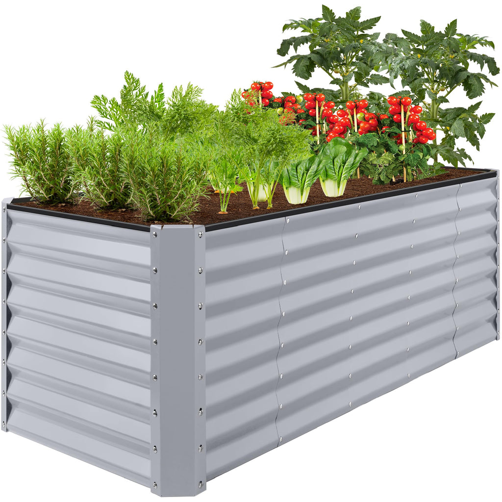 Best Choice Products - Cama de jardín elevada de metal para exteriores, de 4 x 2 pies, caja de macetas de raíces profundas para verduras, flores, hierbas con capacidad de 119 galones, color burdeos