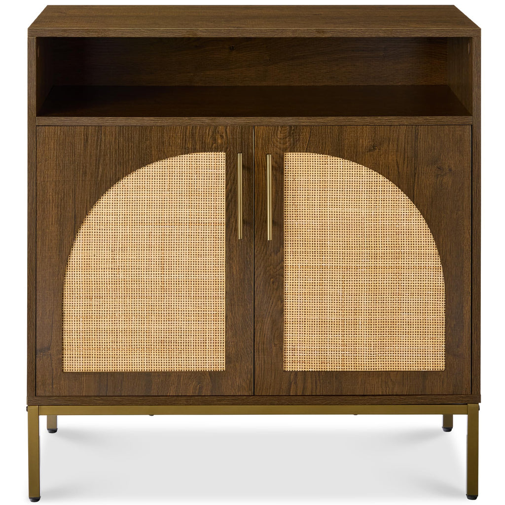 Best Choice Products - clóset buffet de ratán, mesa de entrada, clóset de almacenamiento decorativo, mesa de consola para pasillo, sala de estar, comedor, natural
