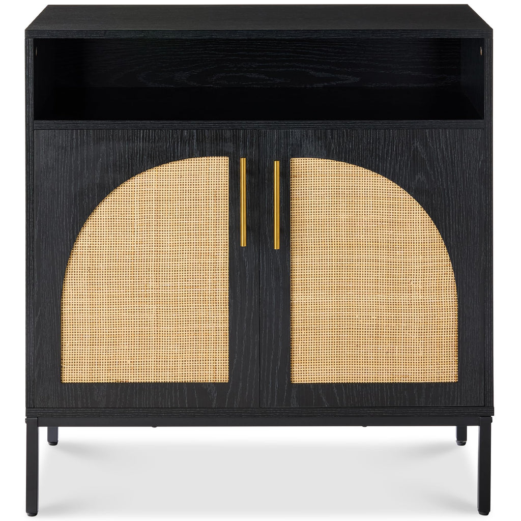 Best Choice Products - clóset buffet de ratán, mesa de entrada, clóset de almacenamiento decorativo, mesa de consola para pasillo, sala de estar, comedor, natural